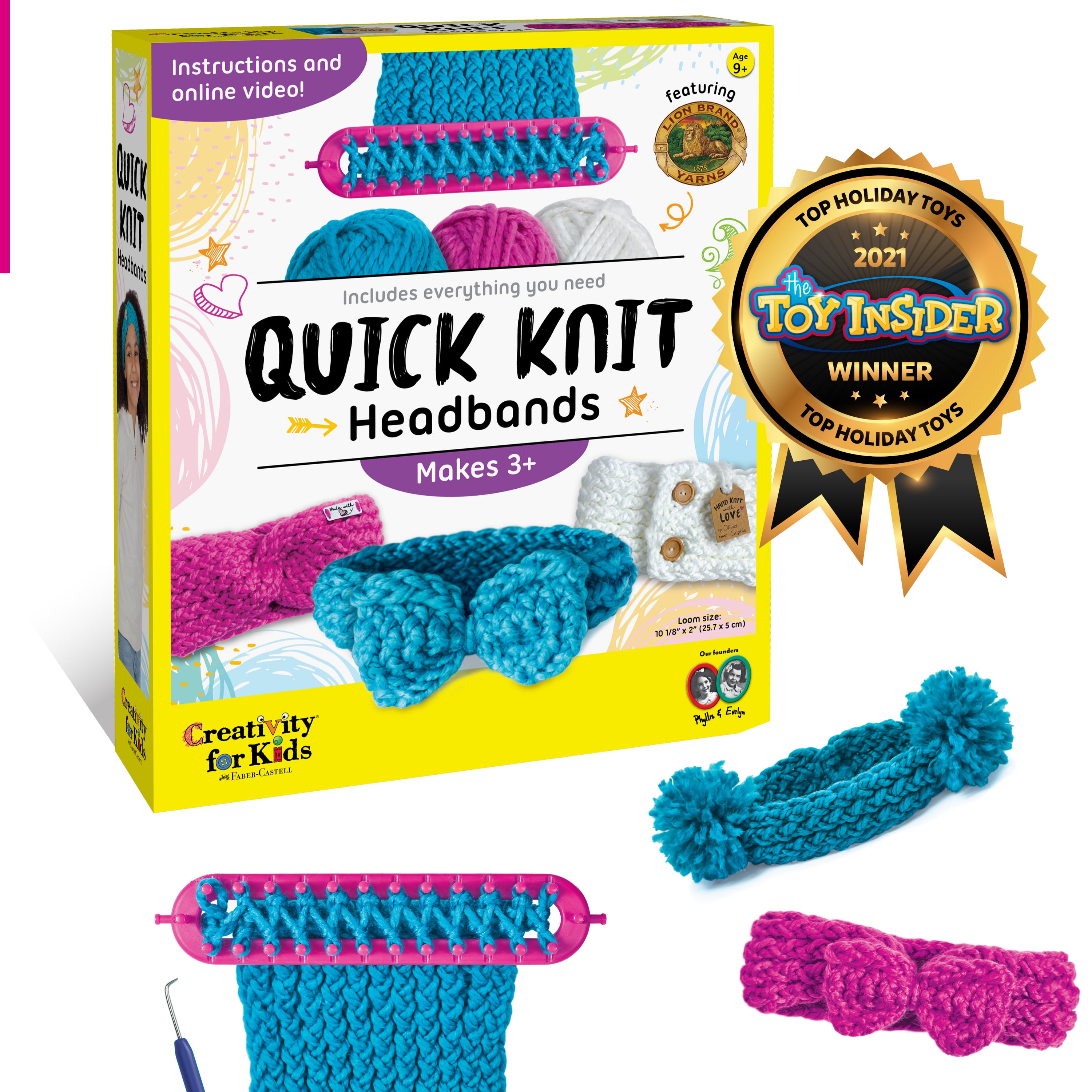 Creativity for Kids Quick Knit Headbands- Child, Beginner Craft Kit for  Boys and Girls