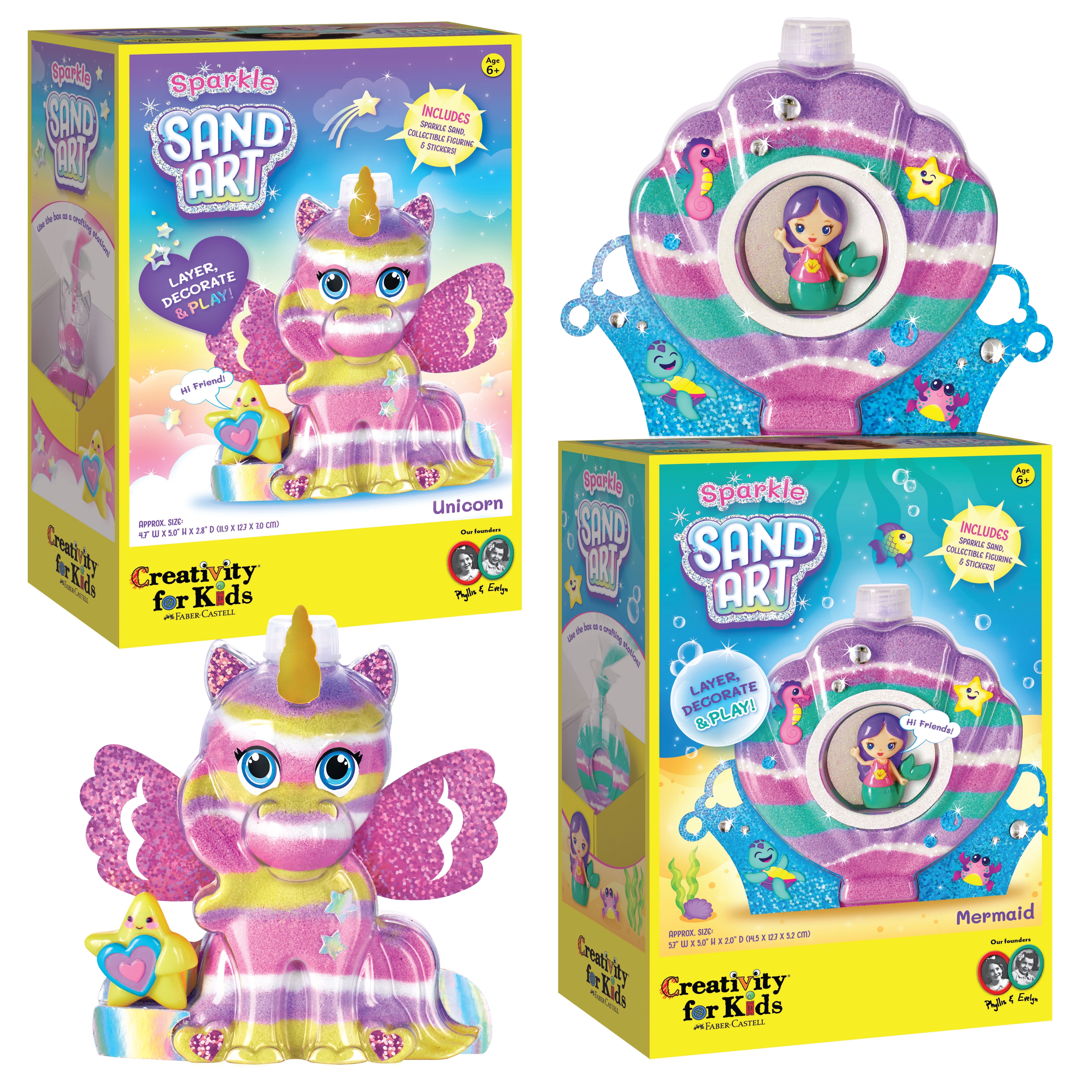 Creativity for Kids Sand Art, 2 Pack: Mermaid & Unicorn Arts and Crafts for Kids and Girls Ages 6-8+
