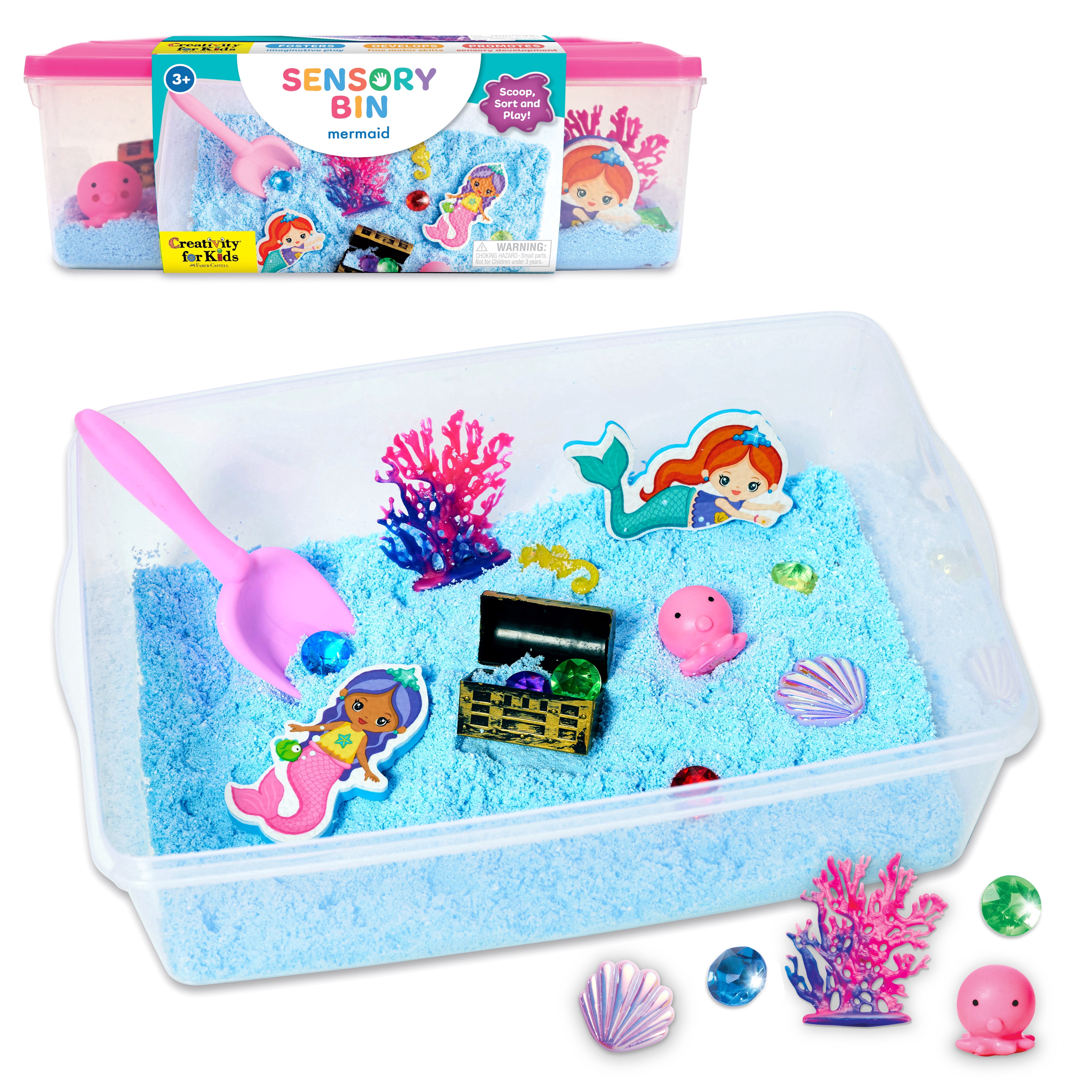 Creativity for Kids Sensory Bin: Mermaid, Spring Crafts - Sensory Toys and Crafts for Toddlers