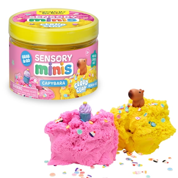Creativity for Kids Sensory Mini Capybara Kit | Build & Squish with Cloud Clay & Capybara Friends (Ages 3+)