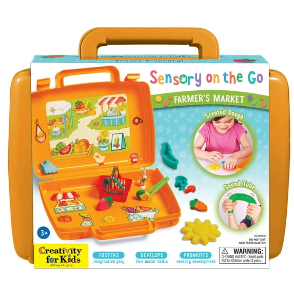 Creativity for Kids Sensory Kits: Farmers Market On-The-Go Toys for Toddlers Ages 3-4