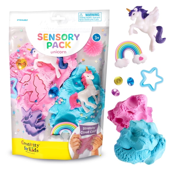 Creativity for Kids Sensory Pack: Unicorn Sensory Toys for Girls, Easter Basket Stuffers and Activities