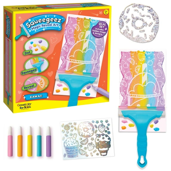 Creativity for Kids Squeegeez Magic Reveal Craft Kit: Kawaii, Gifts for Girls and Boys Ages 7-12+