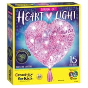 Creativity for Kids String Art Heart Light Kit | Create a Glowing Heart Lantern | DIY Craft for Kids Ages 8+