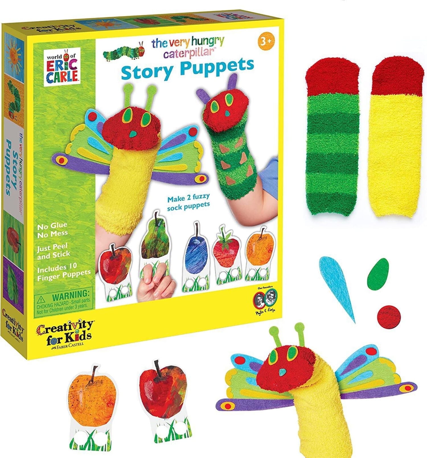 Creativity for Kids The Very Hungry Caterpillar Story Puppets, Craft Kits for Boys & Girls Toddlers 3+