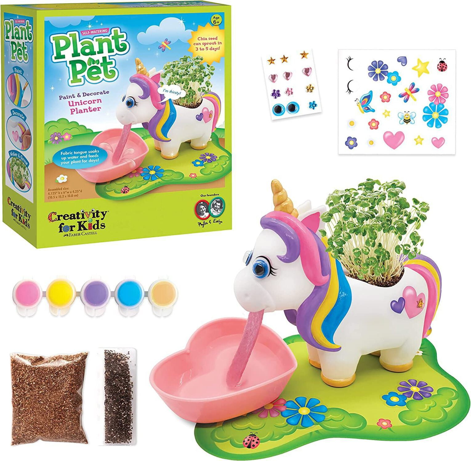Creativity for Kids Unicorn Self-Watering Plant Pet - Arts and Crafts for Girls Ages 6-8+