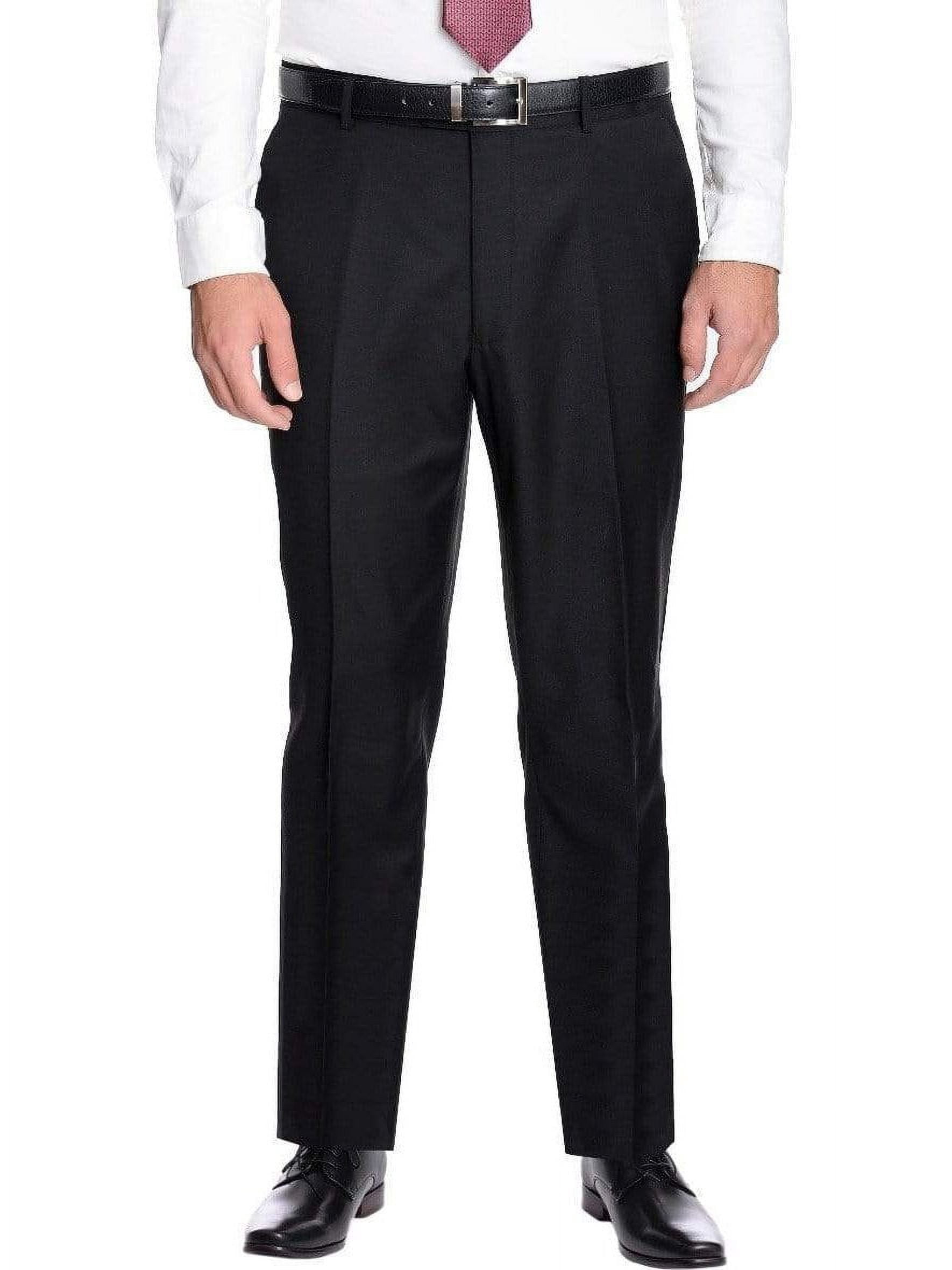 Slim Fit Flat Front Pre-Hemmed Dress Pants (Gray) OS-900 main image 1