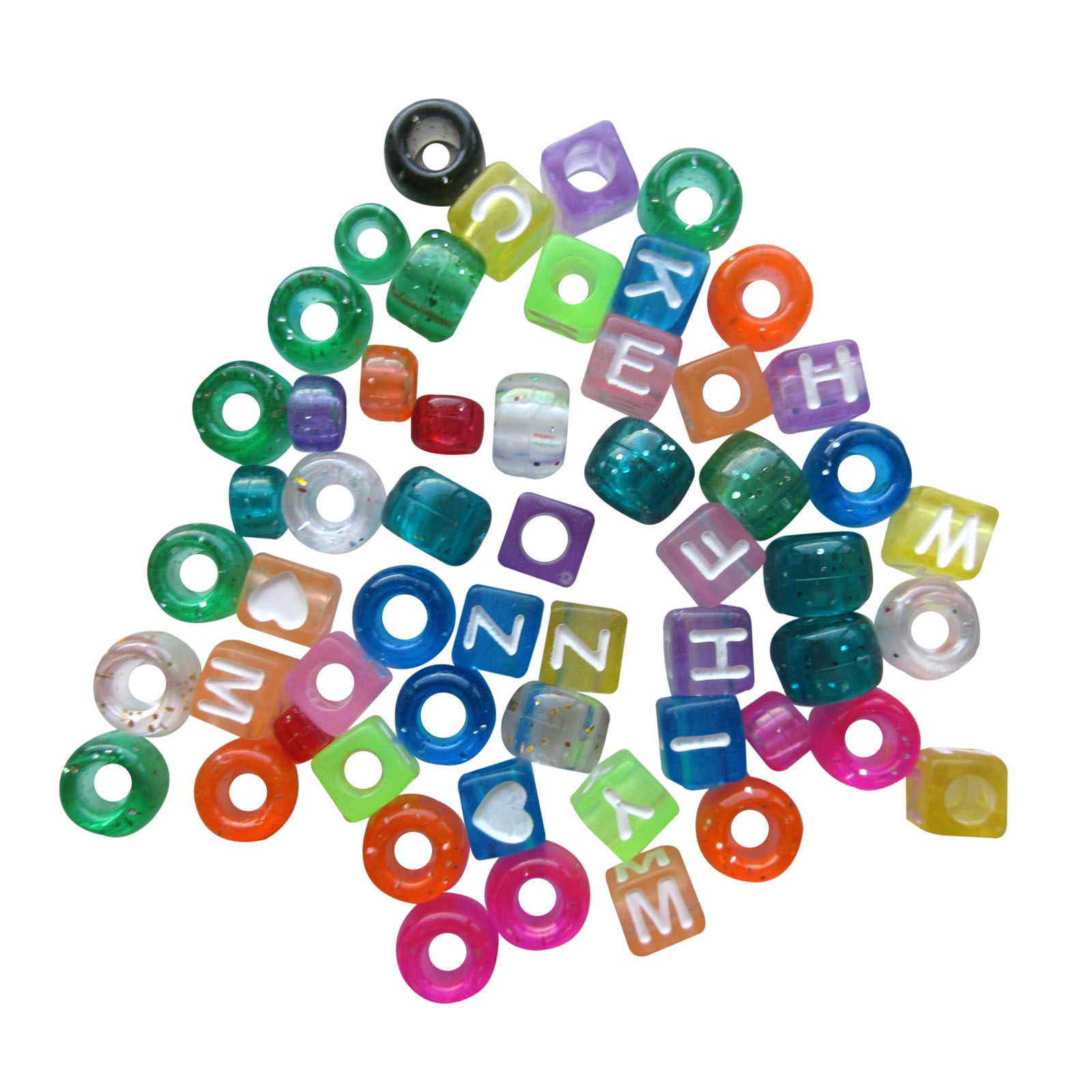 Creatology Assorted Alphabet Beads - Glitter - Walmart.com