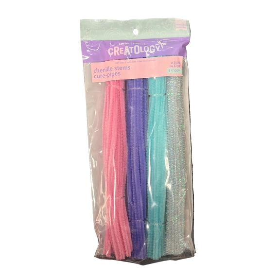 Creatology Easter Chenille Stems 100Piece Pastel Iridescent Set