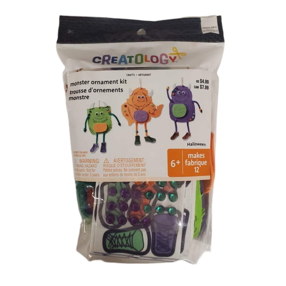 Creatology Halloween Monster Ornament Craft Kit Makes 12