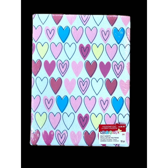 Valentine's Day Felt Sheets 10pc - Creatology Crafts