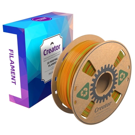 Flashforge Creator PLA 3D Printer Filaments for 99% FDM & FFF 3D Printers, Green & Orange