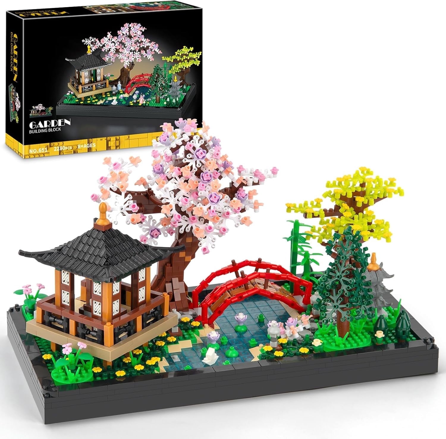 Creator 3 in 1 Animals Building Set, Owl, Shark, Crocodle, Cherry Blossom Bonsai Tree Building Set, Creative Japanese Tranquil Zen Gardens, Sakura Flowers and Plants Display Model Gift for Adults Tee