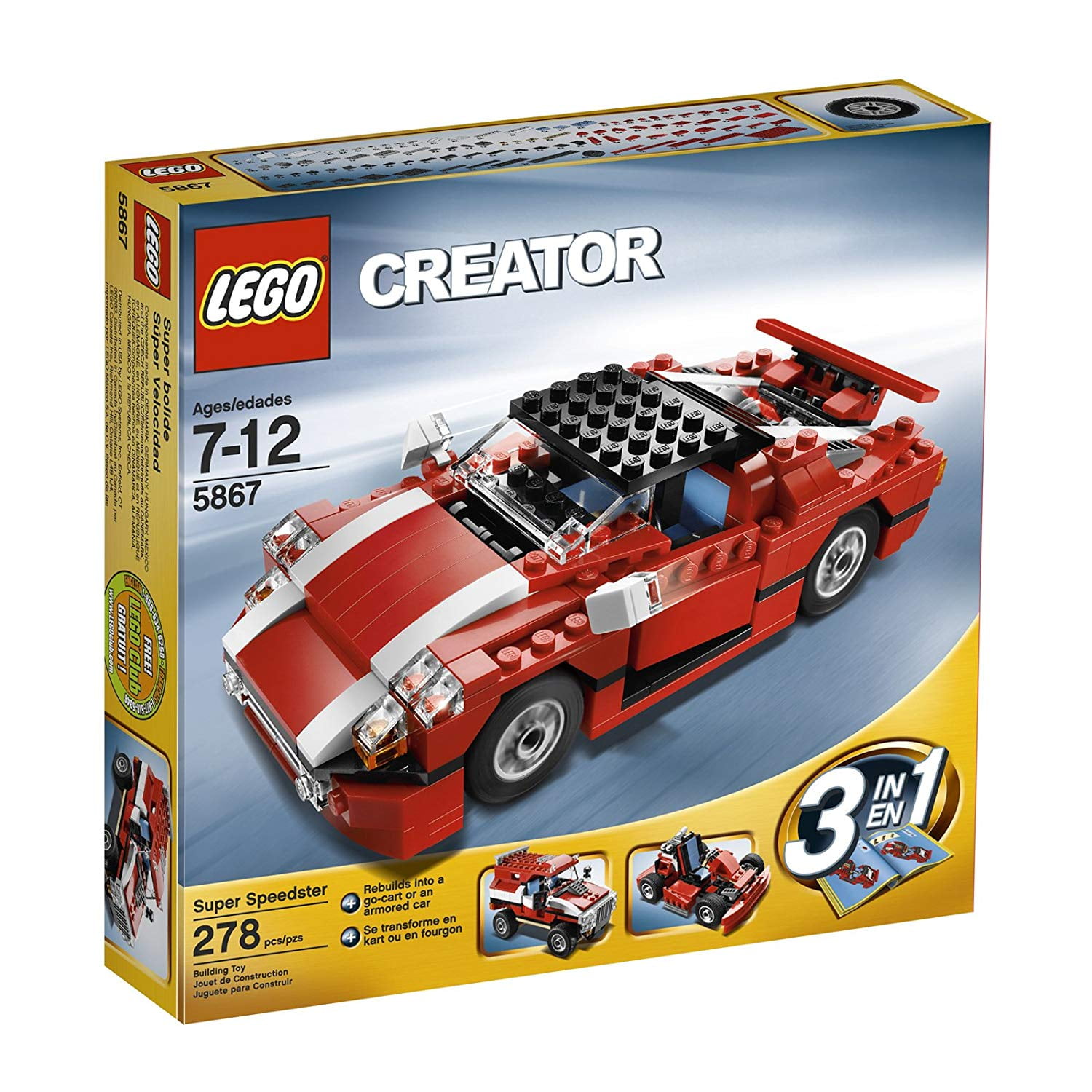 Creator Super Speedster Set LEGO 5867 - Walmart.com
