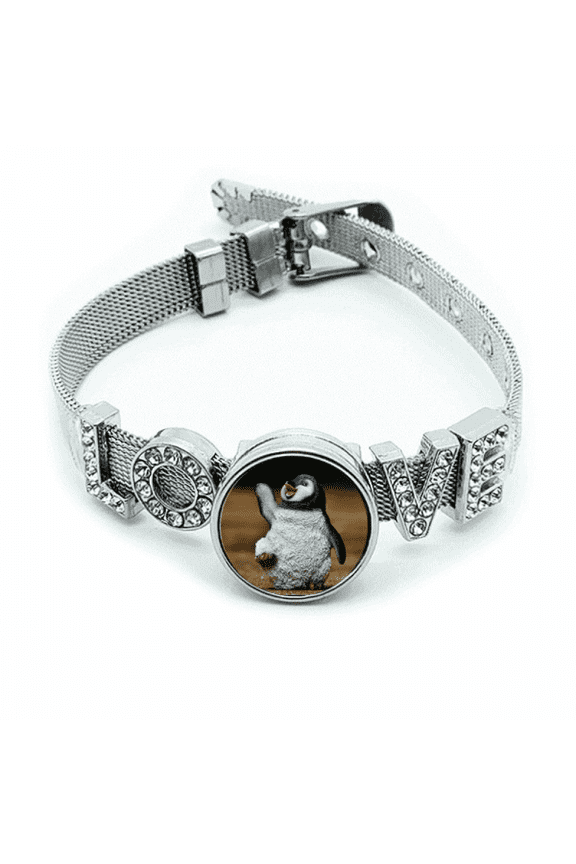 Creature Antarctic Cute Penguin Science Nature Bracelet Wristband Crystal Love Adjustable Bangle