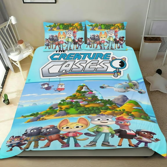The Creature Cases-themed Bed Sheet Set Three Piece Set Comfortable And Skin Friendly Unique Design Home Decor Gifts For Family Friends fans36x75Inches90cm*190cm