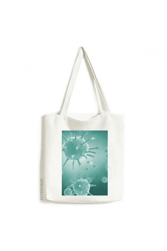 Creature Cell Picture Microscope Pattern Tote Canvas Bag Shopping Satchel Casual Handbag