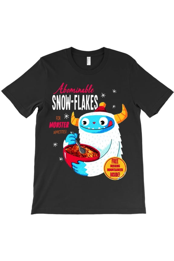 Creature Christmas Snowflakes Funny Holiday Graphic T-Shirt G8357, Up to 5XL