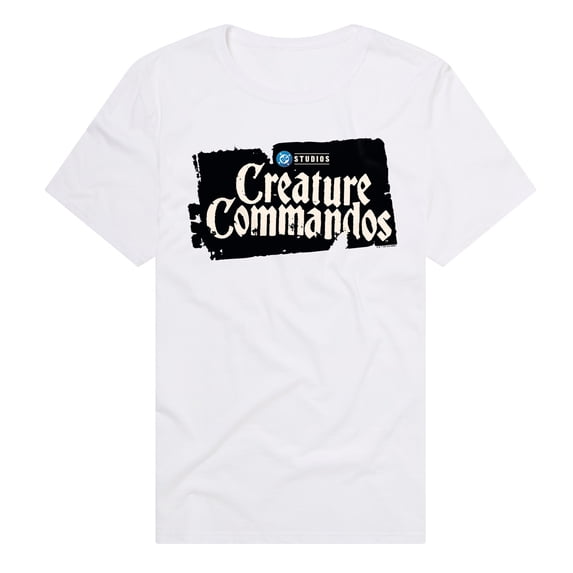 Creature Commando Logo Unisex Adult Premium T Shirt (2X-Large) White
