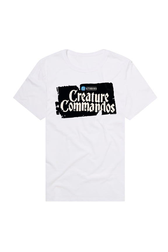 Creature Commando Logo Unisex Adult Premium T Shirt (Small) White