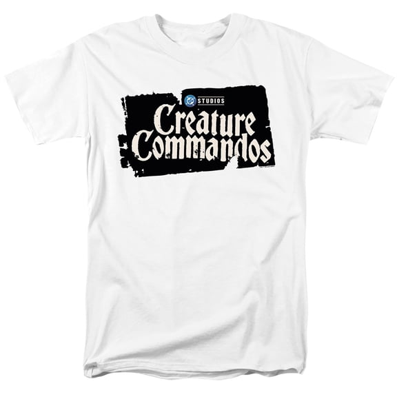 Creature Commando Logo Unisex Adult T Shirt, White, 2X-Large