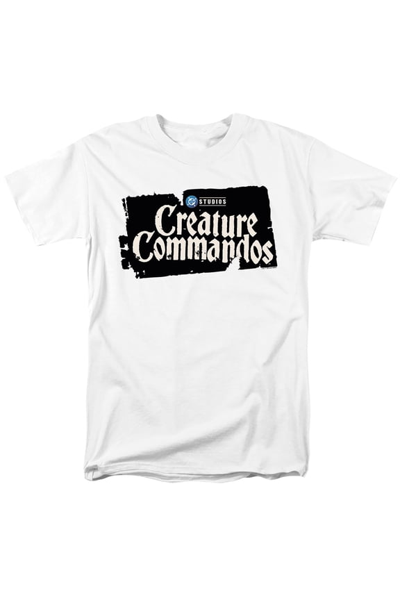 Creature Commando Logo Unisex Adult T Shirt, White, Small