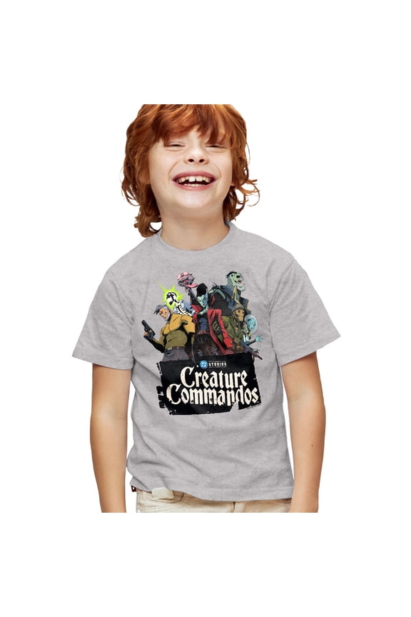 Group Pose Kids T Shirt for Youth Boys and Girls, Athletic Heather, Large