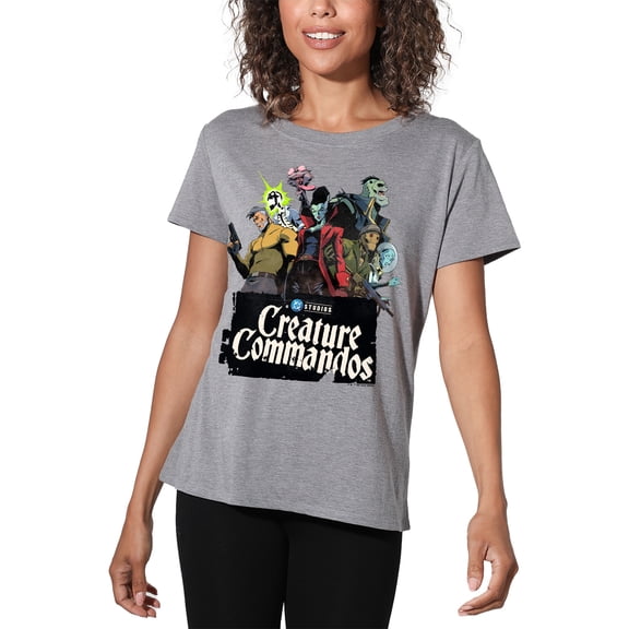 Creature Commandos Group Pose Women's Loose T-Shirt, Athletic Heather, Large