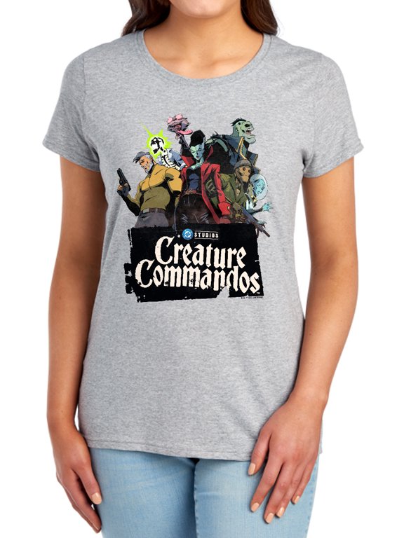 Creature Commandos Group Pose Women's T Shirt, Athletic Heather, Small