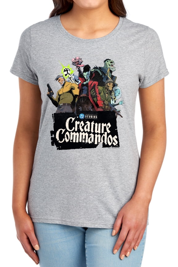Creature Commandos Group Pose Women's T Shirt, Athletic Heather, Small