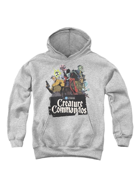 Group Pose Youth Kids Boy/Girls Pull-Over Hoodie, Athletic Heather, X-Large