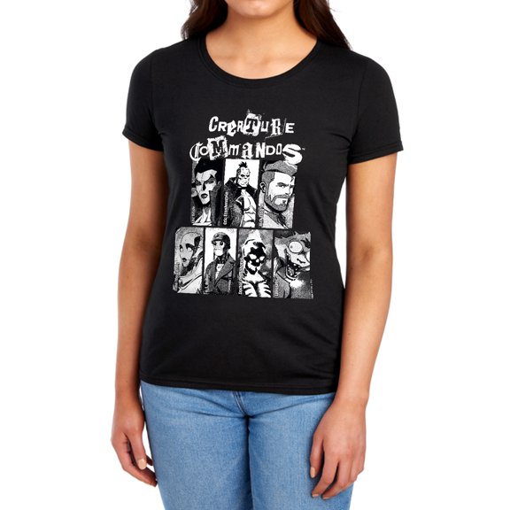 Creature Commandos Portraits Women's T Shirt, Black, Small