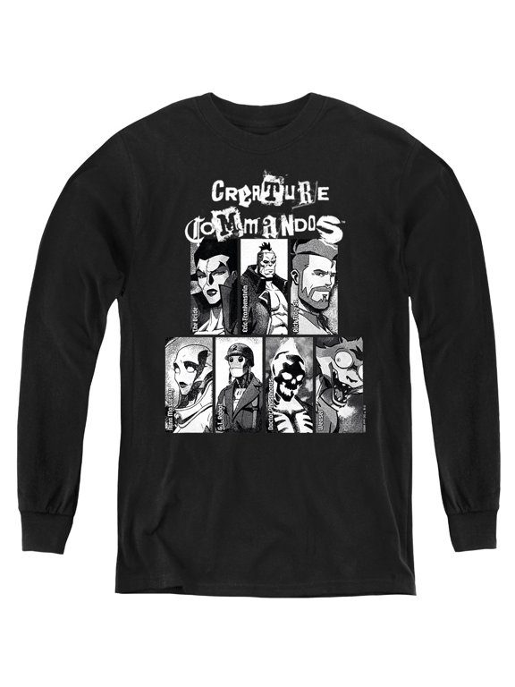 Portraits Youth Long Sleeve T Shirt, Black, Small
