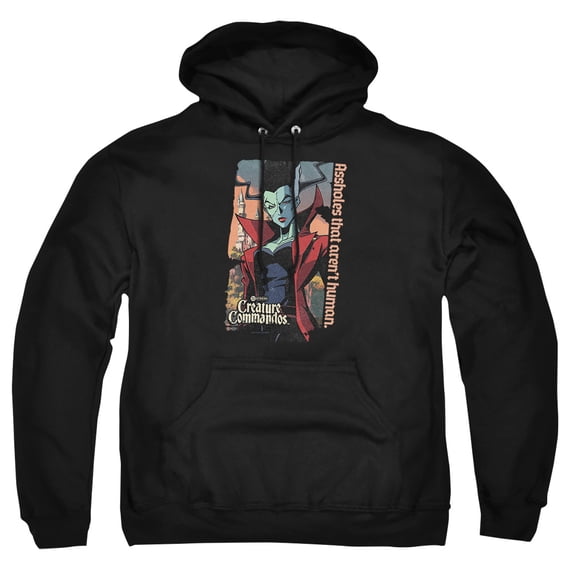 Creature Commandos The Bride Adult Pull-Over Hoodie, Black, Medium