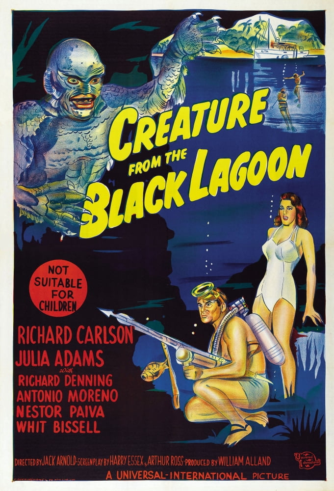Creature From The Black Lagoon Canvas Art - (11 x 17)