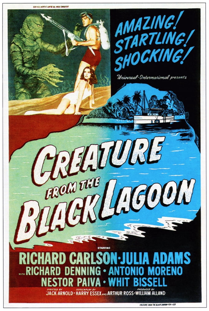 Creature From The Black Lagoon Canvas Art - (11 x 17)