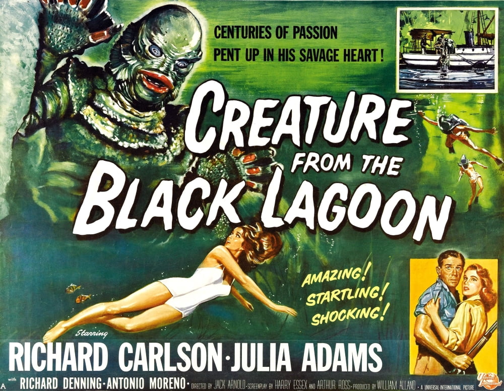 Creature From The Black Lagoon Canvas Art - (28 x 22)