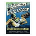 thumbnail image 1 of Creature From The Black Lagoon - Starring Julia Adams, Richard Carlson - Vintage Film Movie Poster c.1954 - Fine Art Matte Paper Print (Unframed) 11x14in, 1 of 4