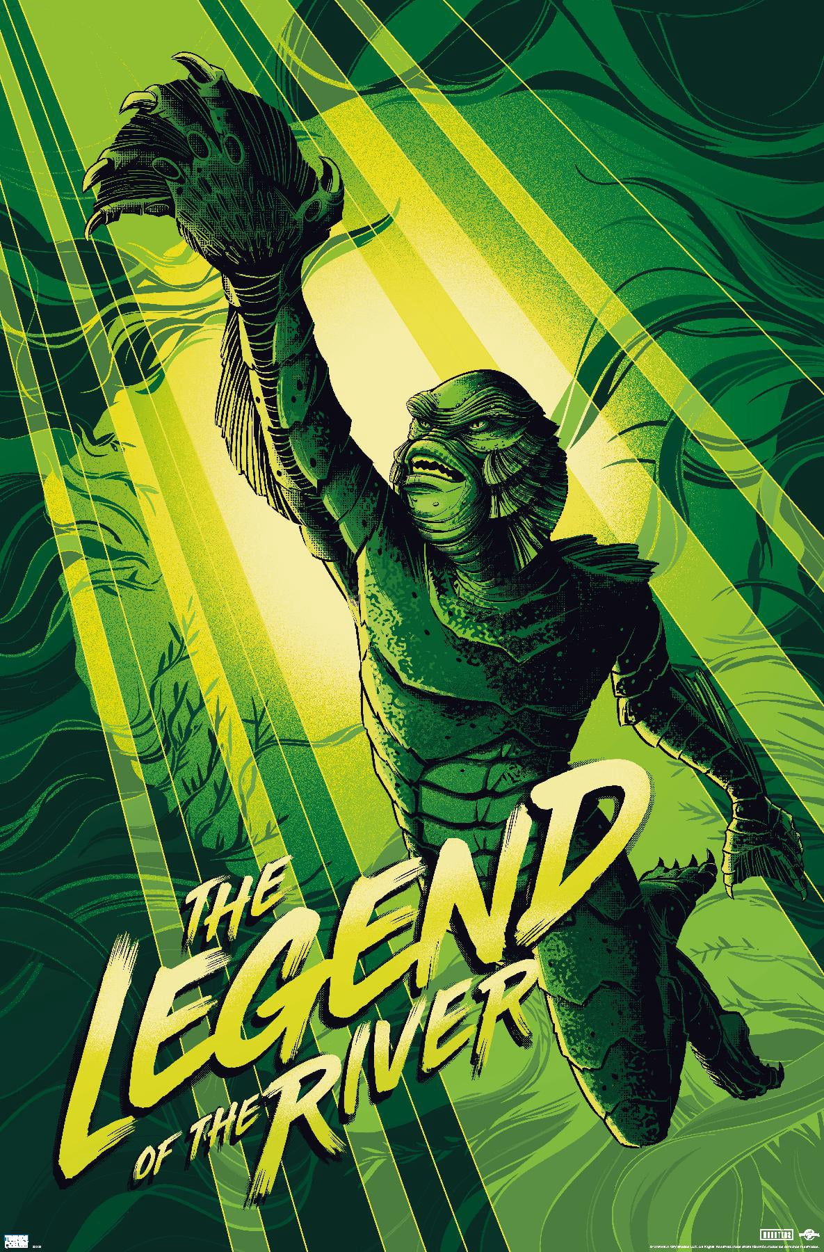 Creature From The Black Lagoon - The Legend Of The River by Cesar Moreno Wall Poster, 22.375" x 34"