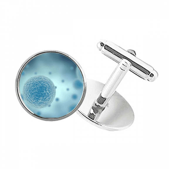 Creature Science Bioplast Microcosc Round Button Cuff Clip Stud Cufflinks