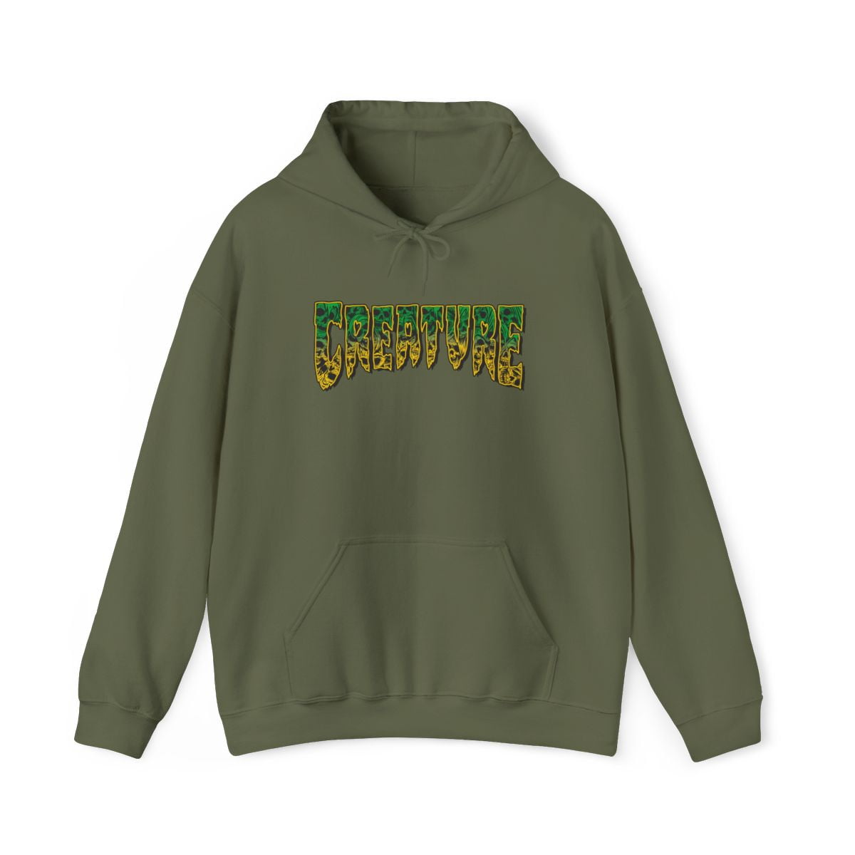 Creature Skateboard 90s 00s Skulls Green Vintage Classic Skate Hoodie ...