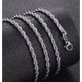 thumbnail image 1 of Credible Sliver  Stainless Steel  Rope Chain Necklace for Men, Women  3MM ,22 Inches, 1 of 4