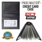 Credit Card Case Book Genuine Leather With RFID Protection