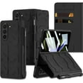 thumbnail image 1 of Credit Card Case Compatible Samsung Galaxy Z Fold 5 Case with Screen Protector & S Pen Holder,Rugged Non-Slip Leather Z fold 5 Cover Hinge Protection Case for Galaxy Fold 5 Cases Kickstand Black, 1 of 11