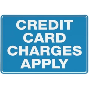 Credit Card Only Sign