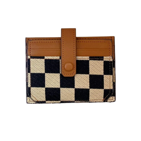 Credit Card Holder,Canvas Snap Closure Small Wallet for Women,Bifold Wallet,Coin Purse with ID window