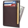 thumbnail image 1 of Credit Card Holder Genuine Leather Slim & Thin Pocket Wallet Minimalist Wallet Money Clip RFID Blocking, 1 of 7