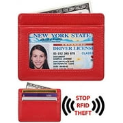 KALMORE Credit Card Holder Genuine Leather Slim & Thin Pocket Wallet Minimalist Wallet Money Clip RFID Blocking