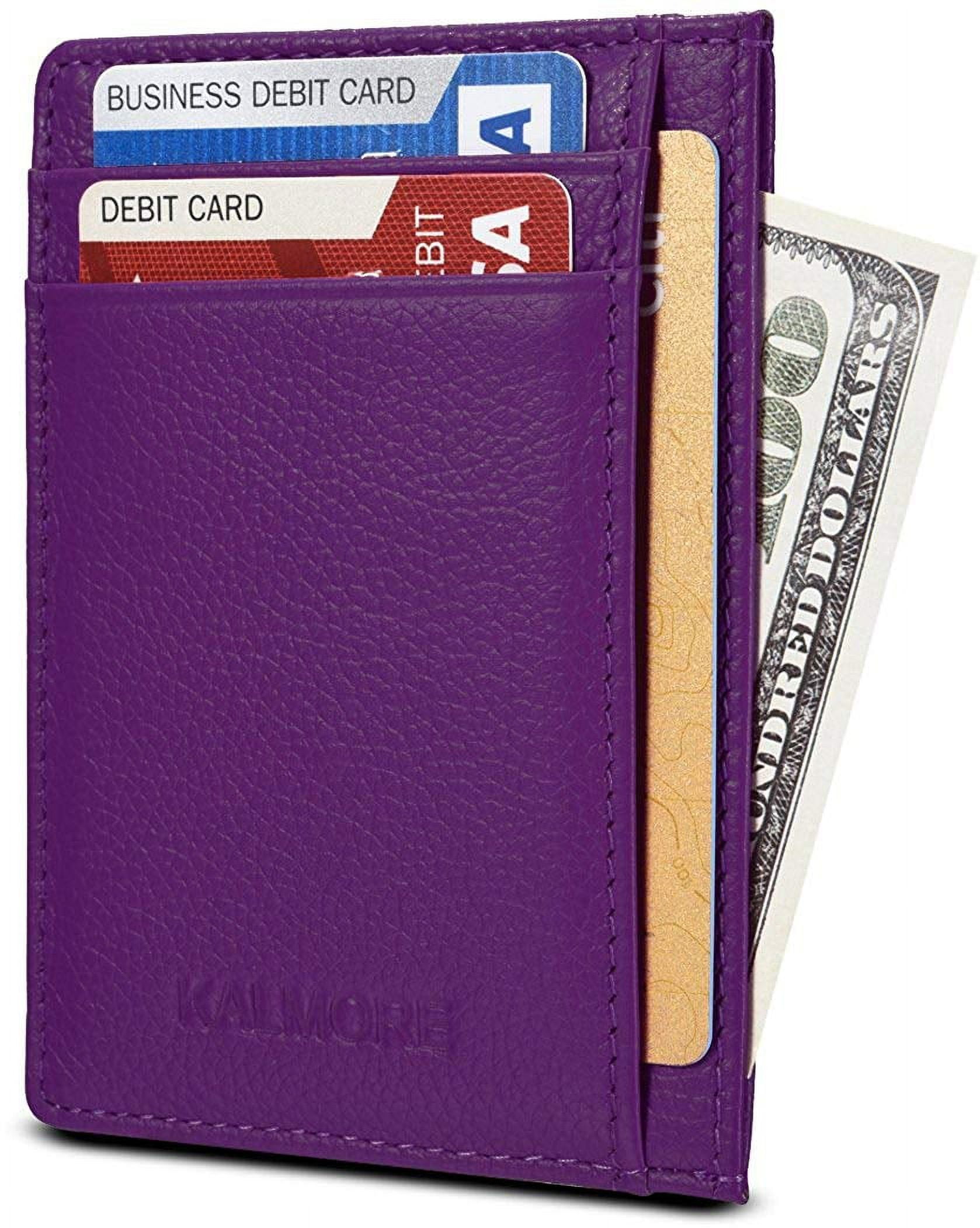 Credit Card Holder Genuine Leather Slim & Thin Pocket Wallet Minimalist