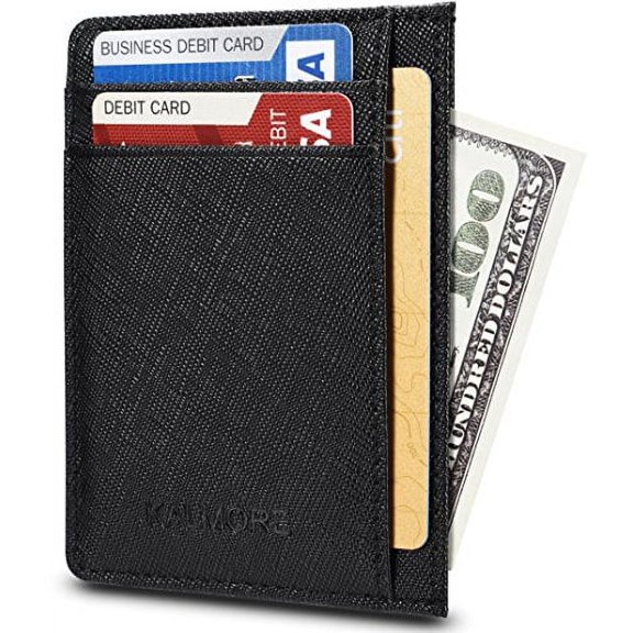 Credit Card Holder Genuine Leather Slim & Thin Pocket Wallet Minimalist Wallet Money Clip RFID Blocking